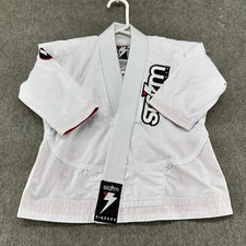 Kimono Storm Youth Boys Branco Gi Y1 Jiu Jitsu MMA Artes Marciais Top Algodão FALHAS comprar usado  Enviando para Brazil