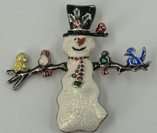 Snowman christmas brooch for sale  Eugene