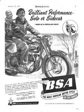1953 advert bsa for sale  SIDCUP