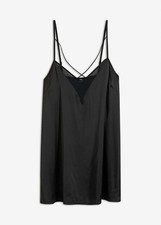 Satin negligé schwarz gebraucht kaufen  Deutschland