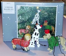 Christmas dog baubles for sale  FELIXSTOWE