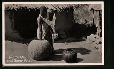 CPA Native girl and Beer Pots  comprar usado  Enviando para Brazil