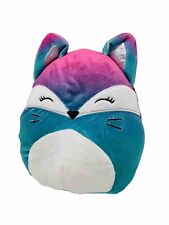 Usado, Bicho de pelúcia macio Squishmallow Vickie the Fox olhos fechados rosa azul-petróleo 8" comprar usado  Enviando para Brazil