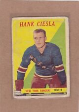 1958-59 TOPPS HANK HOKEJOWY CIESLA ROOKIE #49 RANGERS BIEDNY *A27866 na sprzedaż  Wysyłka do Poland
