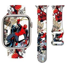 Pulseira Marvel Spider Man para Apple Watch 9 8 7 SE para iWatch 45mm 44mm 42mm 41mm comprar usado  Enviando para Brazil