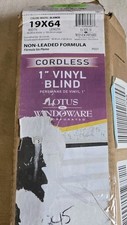 Mini persiana inalámbrica 1" listones de vinilo blanco ventana hogar loto y ventana 19" x 64" segunda mano  Embacar hacia Mexico