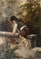Tableau huile enfant d'occasion  Paris VI