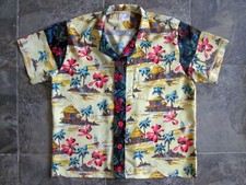 Vintage California Rainbow by Squire Shirt Medium Boxy 100% Rayon Hawaiian Aloha comprar usado  Enviando para Brazil