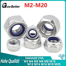 Selbstsichernde Muttern Edelstahl V4A Sechskant Stoppmuttern M3-M20 DIN 985 M8 comprar usado  Enviando para Brazil