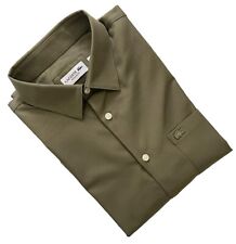 Camisa masculina de algodão ajuste regular Lacoste_cáqui comprar usado  Enviando para Brazil