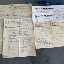 Alte Rechnung 6 Stück , Gebrüder Harsch, Architekt Bronner, Neff, Malag, usado comprar usado  Enviando para Brazil