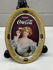 Usado, Mini bandeja de lata oval pequena vintage 1973 Coca Cola 6" x 4 1/2" comprar usado  Enviando para Brazil