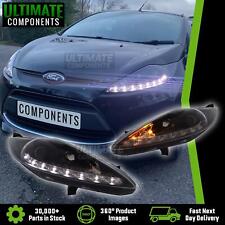 Lâmpadas para faróis projetores Ford Fiesta Mk7 2008-2013 com LED DRL preto aparência R8 comprar usado  Enviando para Brazil