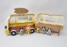 BLUEY 5 Figuras e Camper Van Food Juice Truck Brinquedo Carro Alce 10" Desdobrável, usado comprar usado  Enviando para Brazil