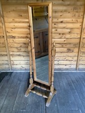 Pine cheval mirror for sale  LEICESTER