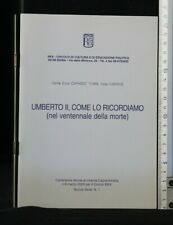 Umberto come ricordiamo. usato  Ariccia