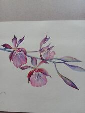 Watercolor original...orchid for sale  Lamy