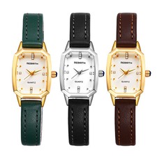 Relógio de pulso feminino feminino requintado casual quartzo couro genuíno mostrador quadrado comprar usado  Enviando para Brazil