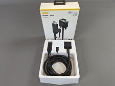 Cabo Alogic HDMI para VGA com suporte de energia USB 5V 2A 1080p 2M adaptador plug-in comprar usado  Enviando para Brazil