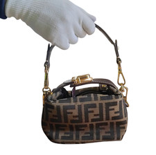 Bolsa Fendi Zucca mini 2 vias monograma FF lona marrom vaidade comprar usado  Enviando para Brazil