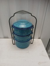 Vtg enamelware blue for sale  San Jose