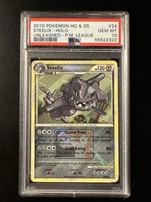 2010 Pokemon Heart Gold Soul Silver STEELIX Unleashed #24 PSA 10 GEM comprar usado 2010 Pokemon Heart Gold Soul Silver STEELIX Unleashed #24 PSA 10 GEM comprar usado  Enviando para Brazil