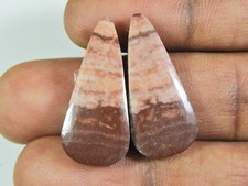 Brinco cabochão de pera par combinado jaspe zebra natural pedra preciosa 12X27 mm v922 comprar usado  Enviando para Brazil