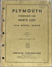 1940 plymouth parts for sale  Olympia
