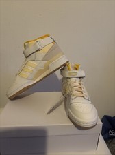 Adidaswhite yellow leather for sale  MILTON KEYNES