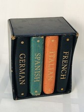 1964 Geoffrey Parker Burgess & Bowes Midget Mini DICTIONARY SET Leather Bound comprar usado  Enviando para Brazil
