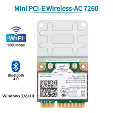 Dual Band 2.4/5G Wireless-AC 7260HMW Mini PCIE Wifi Cartão Bluetooth para Laptop PC comprar usado  Enviando para Brazil