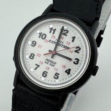 Timex Expedition Indiglo relógio de quartzo feminino 50m preto branco militar nova bateria comprar usado  Enviando para Brazil