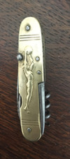 Couteau ancien laiton d'occasion  Poitiers