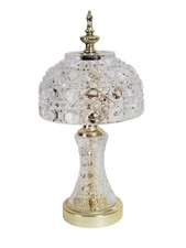 Abajur de mesa vintage corte hexagonal vidro cristal buffet salão acento 10" - 12" de altura comprar usado  Enviando para Brazil