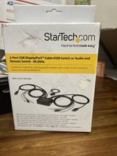Switch KVM Startech 2 portas cabo USB VGA com interruptor remoto e alimentação/dados USB comprar usado  Enviando para Brazil