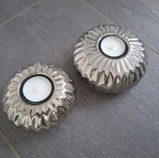 Teelichthalter silber 2er gebraucht kaufen  Gedern