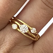 Diamonique gold vermeil for sale  MELTON MOWBRAY