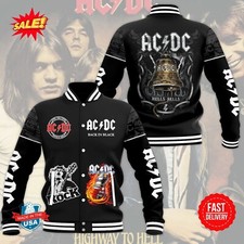 Jaqueta de beisebol preta edição limitada AC/DC traseira P-5XL comprar usado  Enviando para Brazil