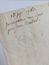 Document ancien 1750 d'occasion  Bordeaux-