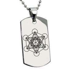 Usado, Colar ou chaveiro masculino de aço inoxidável Enoch Metatron’s Cube Symbol Dog Tag comprar usado  Enviando para Brazil