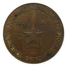 Checoslovaquia Medalla MEDALLA ACADEMIA MILITAR ANTONÍN ZÁPOTOCKÝ BRNO comprar usado  Enviando para Brazil