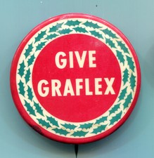 Give Graflex, Botón Pinback Navidad, Cámaras Graflex segunda mano  Embacar hacia Mexico