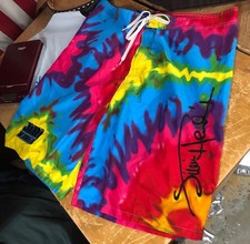 Bermuda masculina 38 baú de natação surf rocha psicodélica Jimi Hendrix tie-dye comprar usado  Enviando para Brazil