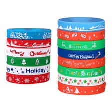 Usado, Conjunto de pulseiras de borracha ajustáveis de Natal silicone 6/8/10 peças comprar usado  Enviando para Brazil