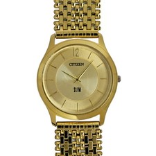 Citizen SLIM relógio social tom dourado mostrador champanhe pulseira de malha design elegante comprar usado  Enviando para Brazil