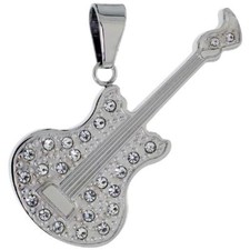 Acero Inoxidable Piedras de Circonita Guitarra Eléctrica Colgante, Cuenta Bola comprar usado  Enviando para Brazil