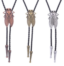 Colar de gravata Bolo Bolo dourado masculino couro ecológico cowboy ocidental comprar usado  Enviando para Brazil