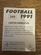 Panini football 1991 for sale  BROMLEY