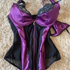 Satin lace basque for sale  HULL