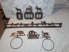 Conjunto de decoração de banheiro cabine montanha toalheiros interruptor de luz capas suporte TP... comprar usado  Enviando para Brazil
